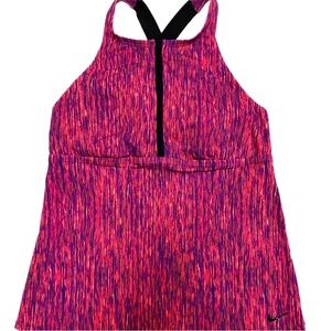 Nike Womens Size L Pink Purple Orange Racerback Scoop Neck Pullover Tank Top